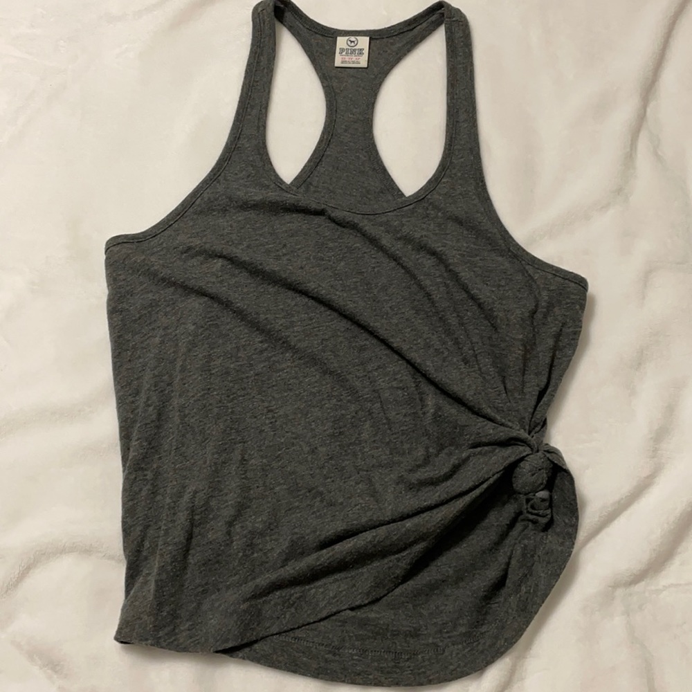 Victoria’s Secret Pink oversized gray tank top